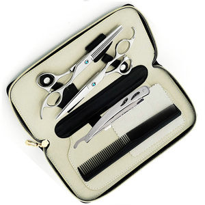 Barber Salon Hairdressing Scissors <b>Set</b> Kit with <b>Razor</b> Thinning Scissors & Beauty Tools Stainless Steel Blade - Product Image 2