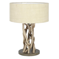 Lampe de table halogène moderne en bois flotté massif, extensible et réglable, mobilier de villa unique et élégant pour salon domestique