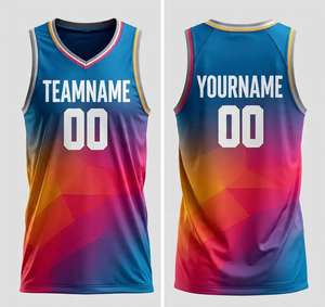 Uniformes de Baloncesto Juveniles Duraderos de Fábrica Directa, Conjuntos Transpirables con Sublimación Personalizada para Hombre a Precio de Oferta - Product Image 3