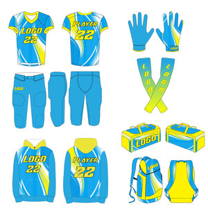 Full Set Custom American Football Uniform Sublimation Jersey Pants Hoodie <b>Socks</b> Gloves and Sports Bag Multi Piece Bundle - Product Image 3
