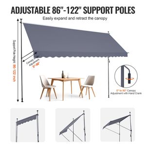 Toldo Retráctil para Patio Sunsetter de 178 x 47 Pulgadas, con Manivela Manual, para Exteriores, con Lona Revestida - Product Image 5