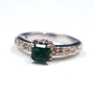 <b>Emerald</b> with Diamond Cut Gemstone <b>Ring</b> 925 Sterling <b>Silver</b> <b>Ring</b> Wholesale Natural <b>Emerald</b> Stone <b>Silver</b> <b>Ring</b> Jewelry Gift - Product Image 2
