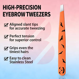 Pinzas para Cejas de Acero Inoxidable Duraderas con Logotipo Personalizado, Buen Proveedor, Nuevas y Modernas, Fáciles de Agarrar, Pinzas de Belleza para Mujer - Product Image 4