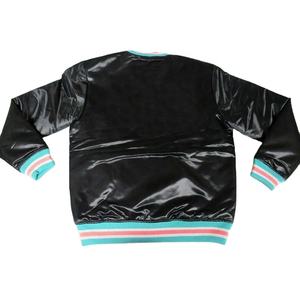 Vestes de baseball en satin pour hommes personnalisées, nouveau design, vêtements d'hiver pour adultes et jeunes, taille plus, avec logo privé - Product Image 2