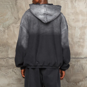 Sweat à capuche décontracté personnalisé avec logo imprimé, effet délavé, en tissu polaire, col à capuche, streetwear de haute qualité - Product Image 4