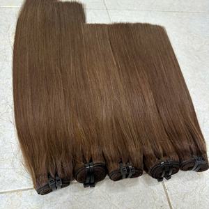 Best Selling Bulk Natural Straight Color Brown No Tangle No Shedding No Mixed Synthetic <b>Fiber</b> 100% Vietnamese Human <b>Hair</b> - Product Image 5