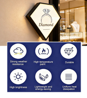 Boîte à lumière LED rotative personnalisée pour bar, enseigne publicitaire, boîte à lumière LED 3D extérieure en acrylique, enseignes commerciales avec logo LED