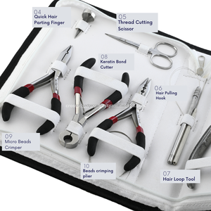 Cheap price Hair Extension Tools kit Micro Beads & <b>Tape</b> in Remover Plier Parting <b>Finger</b> Keratin Bond Cutter Pulling Hook Tool - Product Image 4