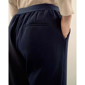 Pantalon Lena pour filles, style streetwear tendance, en denim tissé, coupe crayon, avec fonction imperméable, couleur foncée, motif uni - Product Image 5