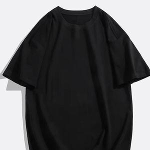 Popular Men's Bold Men's Oversized Black T <b>Shirt</b> with <b>Patchwork</b> Letters and Blue Flame Graphic Streetwear Cotton Tee - Product Image 1