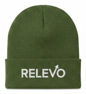 Bonnet RELEVO vert olive avec logo brodé, style décontracté ajusté pour l'hiver, 56-58 cm, unisexe - Product Image 5