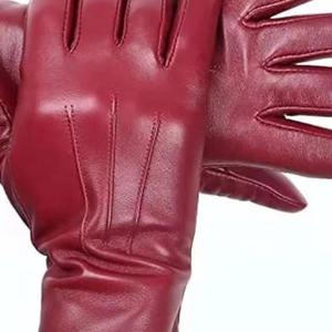Stylish Genuine Leather Eco-Friendly Breathable Thermal Dress <b>Gloves</b> for Men Women Cashmere Lined Winter Outdoor <b>Touchscreen</b> - Product Image 2