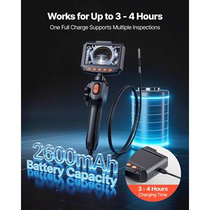 Boroscopio Articolato Ultra Sottile da 0,15 Pollici per Ispezione Auto, Endoscopio Bidirezionale con Schermo IPS da 4,3 Pollici e Lente HD 1280 X 720 - Product Image 6