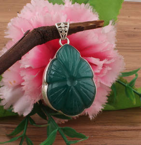 จี้เพชรพลอยเซอร์คอนแกะสลักด้วยมือ เงินแท้ 925 ชุบแพลตตินัม ประดับด้วยกรอบแบบฝัง ดีไซน์ลายดอกไม้ งานฝีมือแบบวินเทจ เครื่องประดับคุณภาพ - Product Image 1