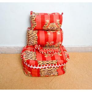 New Arrival Wholesale Handcrafted tiger printed Pure 100% Cotton Vanity Set Traveling Makeup Bag Cosmetic Organizer - Product Image 2