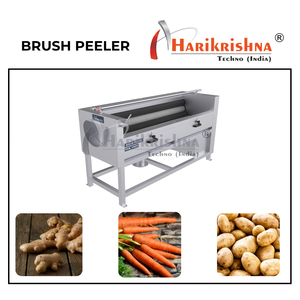 Machine commerciale industrielle de lavage et d'épluchage à brosses pour pommes de terre, manioc, gingembre et carottes - Product Image 4