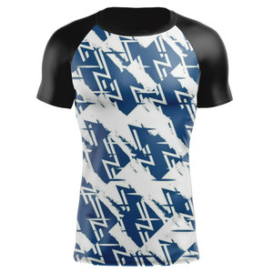 T-shirt de compression entièrement imprimé par sublimation OEM, vêtement d'entraînement athlétique sur mesure, t-shirt de combat MMA, Rashguard à bas prix - Product Image 5