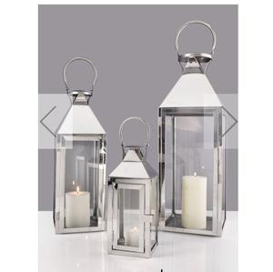 Lanterne à bougie moderne de luxe en acier inoxydable et verre, finition dorée, pour la décoration de la maison et de la table de Noël - Product Image 6