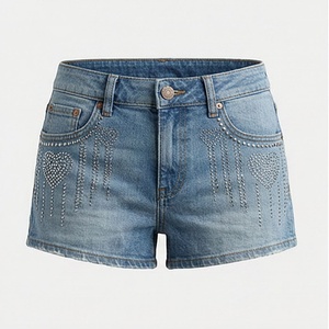 Shorts en jean vintage pour femmes, design streetwear sur mesure, mode décontractée estivale pour femmes, couleur personnalisée, vêtements tendance - Product Image 1