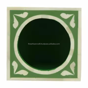 Boîte de rangement pour serviettes et mouchoirs carrée classique ARTISAN CRAFT en gros, artisanale, écologique, incrustation d'os avec décoration de table - Product Image 4