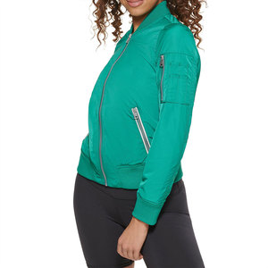 Blouson Bomber Léger en Gros pour Femme – Fournisseur d'Usine – Blouson Bomber Basique Tendance à Fermeture Éclair sur le Devant pour Femme en Gros - Product Image 3