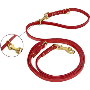 Laisse pour chien en cuir de qualité supérieure, fabriquée en usine avec des décorations rivetées, faible MOQ, pour usage extérieur, en vente. - Product Image 6
