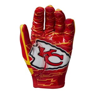 Wholesale Best Price Chiefs Football <b>Gloves</b> Red Yellow Sublimation Print Full Finger Unisex Sports <b>Gloves</b> For Football Team - Product Image 3
