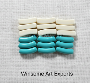 Cuentas de Resina Personalizadas para la Creación de Joyas – Cuentas Curvas en Forma de Tubo/Barril al por Mayor, Mezcla de Colores y Tamaños, Suministros para Hacer Pulseras y Collares - Product Image 3