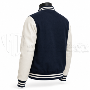 Chaqueta Varsity Personalizada para Hombre, Estilo Letterman, con Logotipo de Béisbol, Cuerpo de Lana, Mangas de Cuero, Estilo Bomber, Unisex, Casual - Product Image 4
