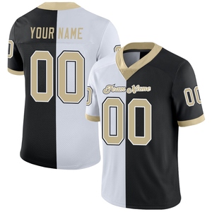 Wholesale Direct OMMIZ INDUSTRY Custom Navy <b>Neon</b> Green-White Mesh Authentic Football Jersey - Product Image 4