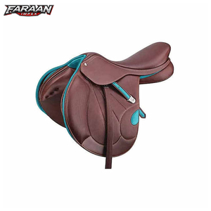 Selle de cheval de qualité professionnelle pour la course de barils, légère et confortable, conçue avec un rembourrage en mousse haute densité - Product Image 1
