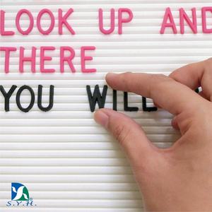 SYH Personalized Gifts Square Felt <b>Plastic</b> White <b>Letter</b> Board Aluminum Frame Strong Anti-Wind Portable Durable - Product Image 3