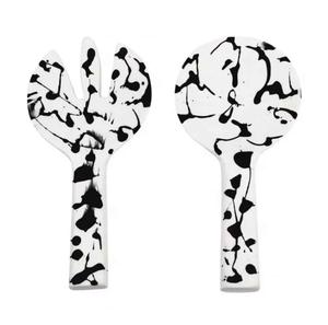 Ensemble de cuillères en résine style vintage à motif tourbillon, décoration artistique classique, meilleur service à salade, couverts et vaisselle pour mariages à prix avantageux - Product Image 1