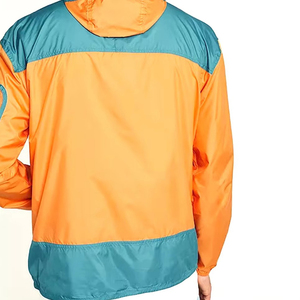 Wholesale Price Men's Custom Hooded Windbreaker <b>Jacket</b> with Front Logo Solid Color Waterproof & Breathable - Product Image 6