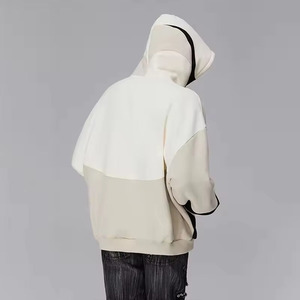Sudadera con Capucha Extra Grande Personalizada para Hombre, Diseño Abstracto con Paneles Múltiples, Estilo Urbano, 100% Algodón Felpa, Suministro OEM - Product Image 2