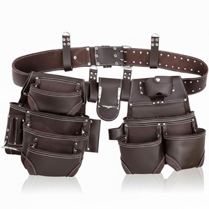 Ceinture à outils en cuir véritable de qualité supérieure, personnalisée, pour la construction, vente en gros - Product Image 2