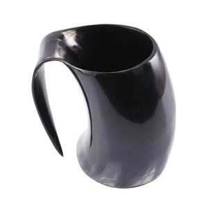 Taza de Cuerno de Búfalo Ecológica Hecha a Mano con Forma Natural, Asa Pulida, Duradera, Coleccionable, Imitación Antigua - Product Image 3