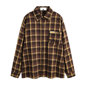 Camisas de Franela de Diseño Personalizado para Hombre, Camisas de Manga Larga con Estampado a Cuadros, Camisas Elegantes 100% Algodón para Hombre en Otoño e Invierno - Product Image 1