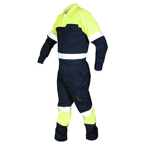 Overoles Reflectantes de Tela Resistente, Uniforme de Trabajo de Alta Visibilidad, Overoles Industriales Reflectantes de Tela de Larga Duración, Ropa de Trabajo de Seguridad - Product Image 2