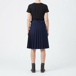 Maattiera Unisex Navy Blue Kilt With Geometric Side Panel And Adjustable <b>Belt</b> <b>Straps</b> Premium Design Modern kilt - Product Image 4