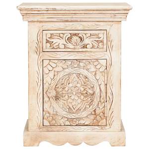 ตู้ข้างเตียงไม้มะม่วงเนื้อแข็ง 15.7\"x11.8\"x19.7\" โต๊ะข้างเตียงดีไซน์หรูหรา - Product Image 2