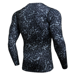 OEM Men Compression Track Suit 2-Piece Training Active Gym Wear Set Private Label Long Sleeves Fitness Compression <b>Tights</b> - Product Image 4