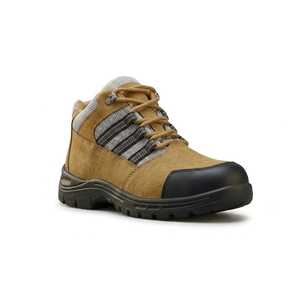 Chaussures de sécurité à embout d'acier, bottes de travail mi-montantes, antidérapantes, résistantes aux perforations, en cuir, antistatiques pour la semelle intermédiaire - Product Image 6