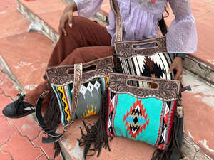 Recién llegado, bolsos con flecos hechos a mano, bolsos aztecas para manta de sillín, bolsos bohemios con estilo Vintage de gran venta para mujer - Product Image 5