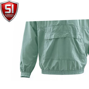 Men's Hooded Quarter-Zip Windbreaker <b>Jacket</b> <b>Lightweight</b> Polyester Casual <b>Summer</b> Outerwear with Pockets with Front Logo - Product Image 4
