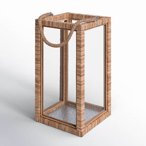 Willow Rattan Camping Lantern-Iluminación exterior duradera y elegante - Product Image 4