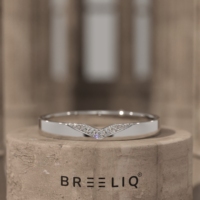 Bague en or 14 carats en forme de V avec diamants ronds cultivés en laboratoire, fine et empilable, pour mariage, bijou élégant et minimaliste