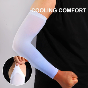 Manchons de compression unisexes personnalisables avec logo, respirants, 100 % polyester, anti-UV, séchage rapide - Product Image 4