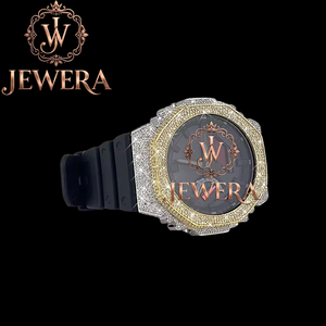 Excellent Quality Luxury Moissanite <b>Rubber</b> Diamond <b>Watch</b> for Gifting Fashion Shows and Events Available for Export Price - Product Image 2