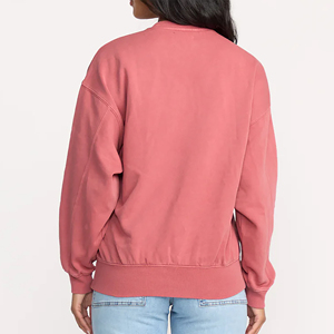 2026 Top Trendy Pink Oversized Crew Neck Sweatshirt Unisex Cotton <b>Pullover</b> Front Letter Print Casual Autumn Wear - Product Image 4